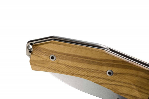 Складной нож Lion Steel KUR UL Olive Wood Flipper фото 5